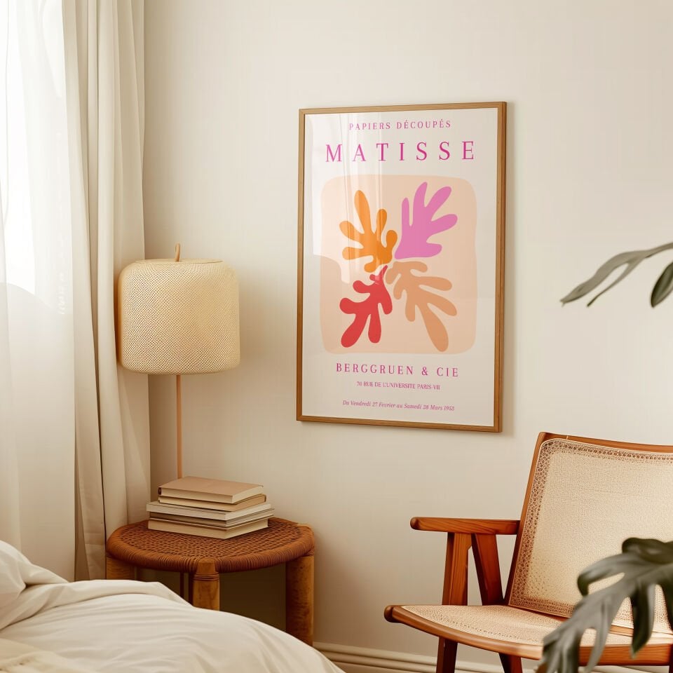 Matisse Coral Cutout Çerçevesiz Poster