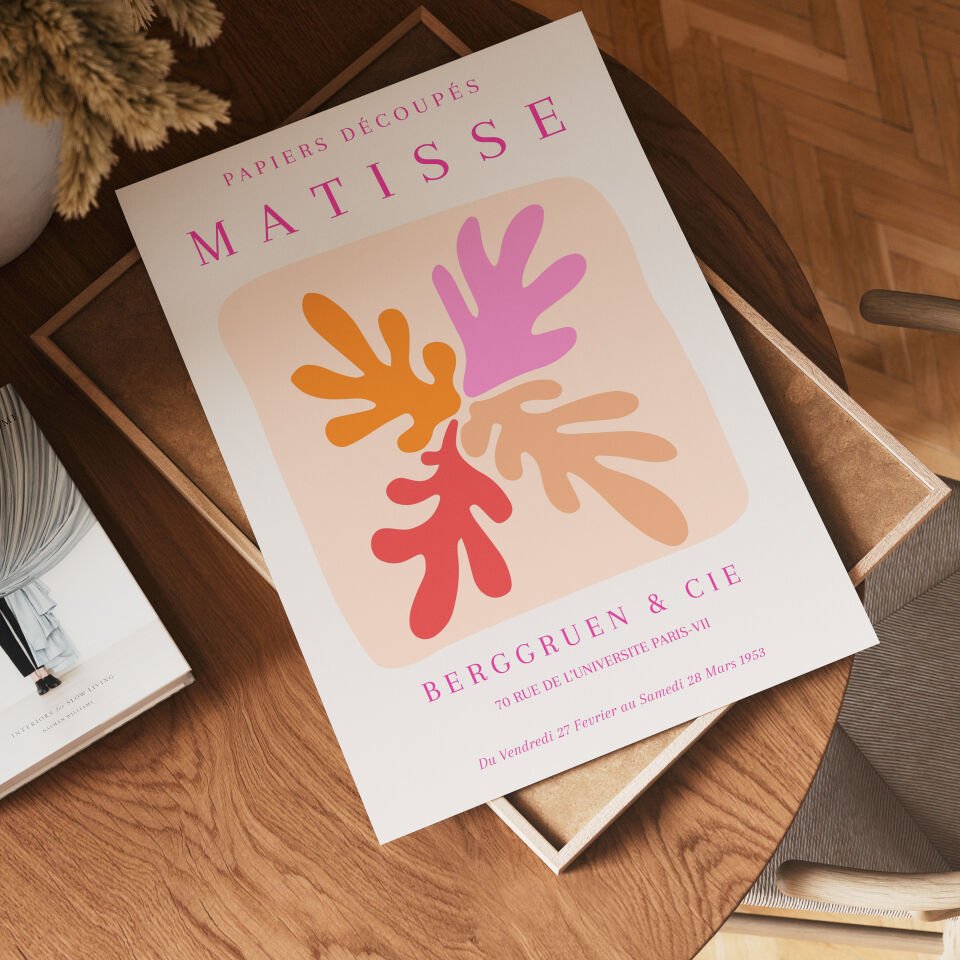 Matisse Coral Cutout Çerçevesiz Poster