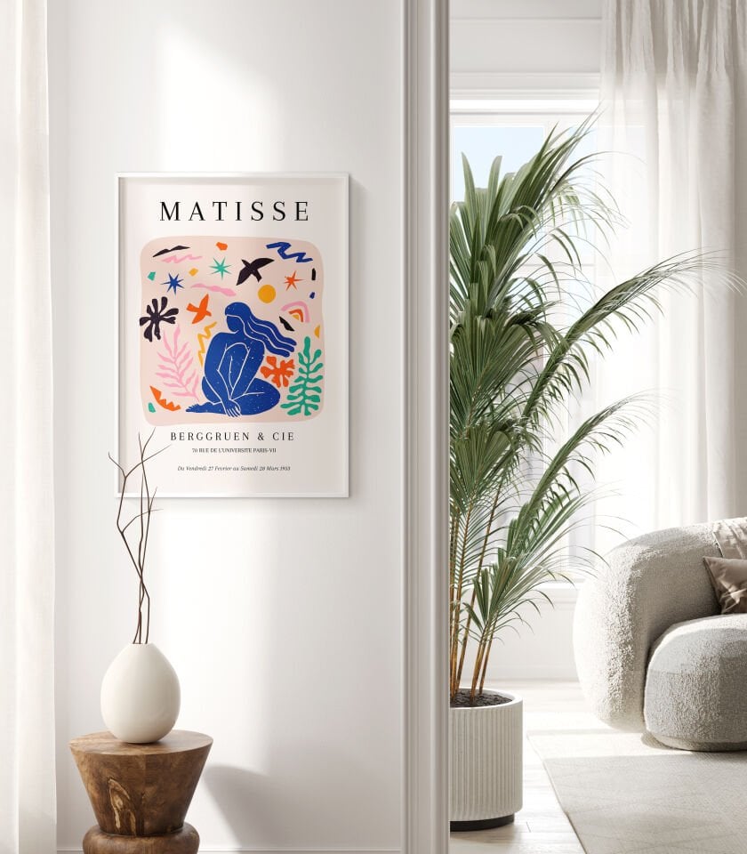 Matisse Blue Muse çerçevesiz poster