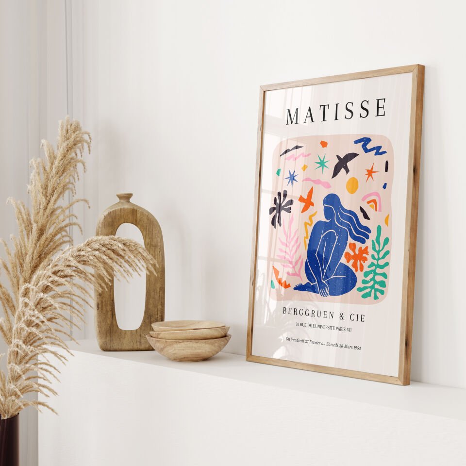 Matisse Blue Muse çerçevesiz poster