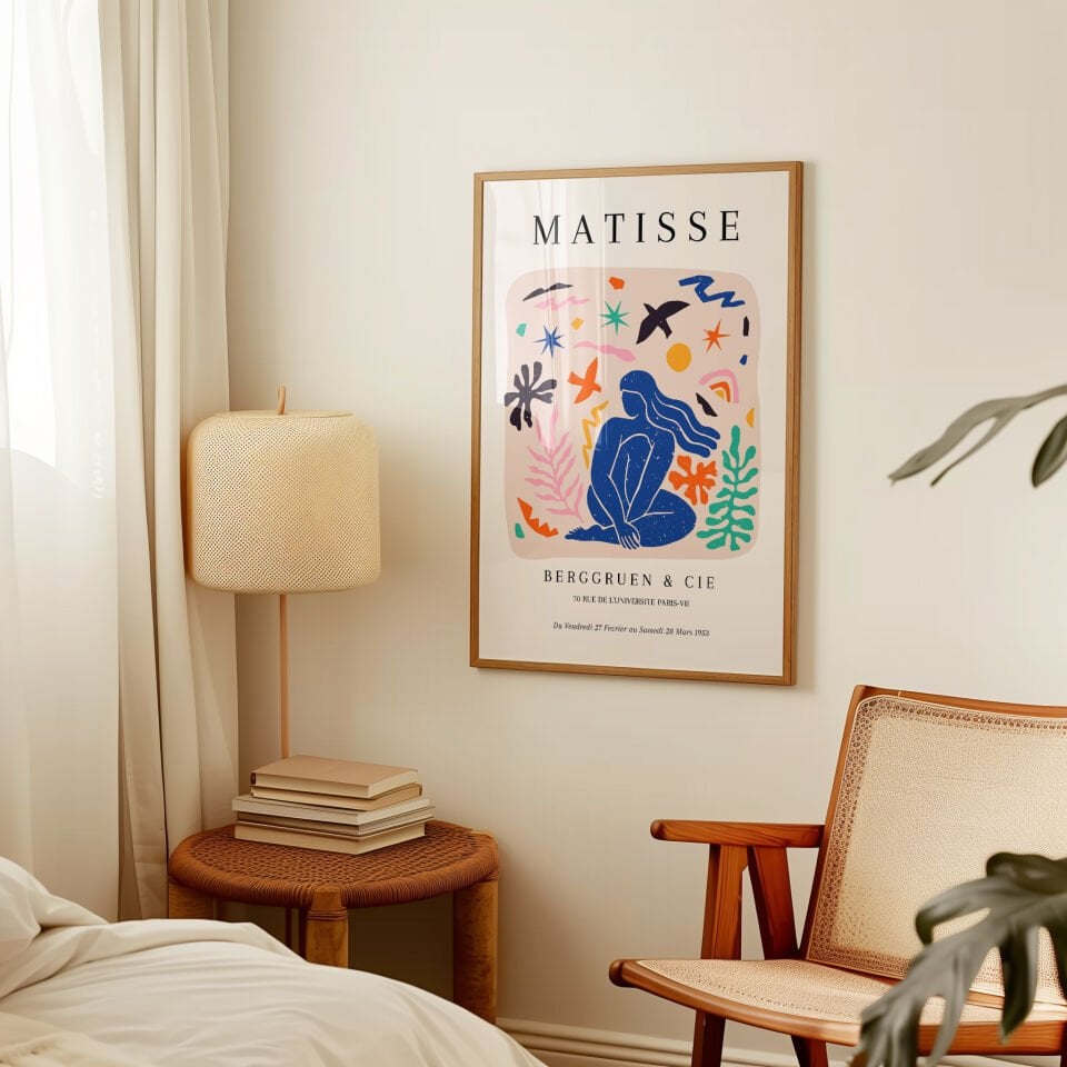 Matisse Blue Muse çerçevesiz poster