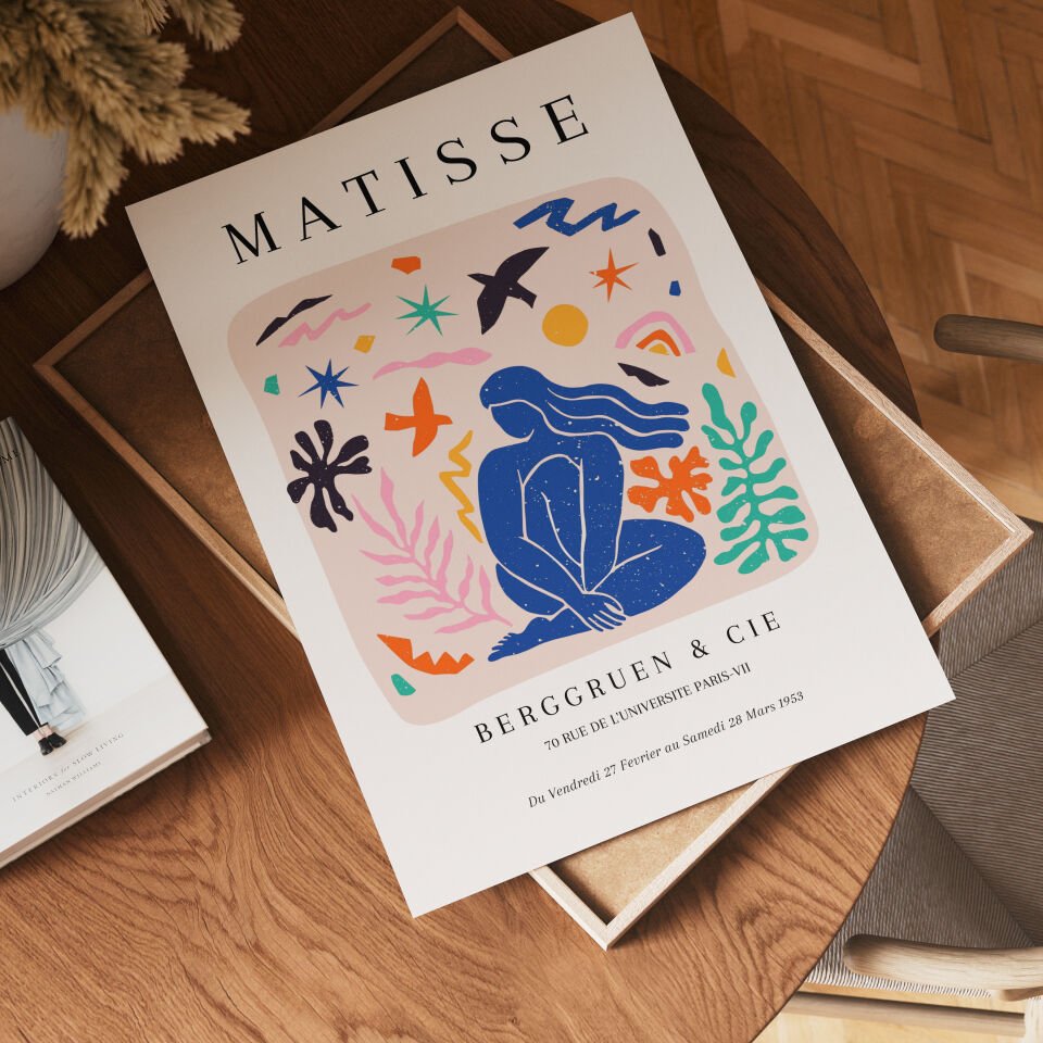 Matisse Blue Muse çerçevesiz poster