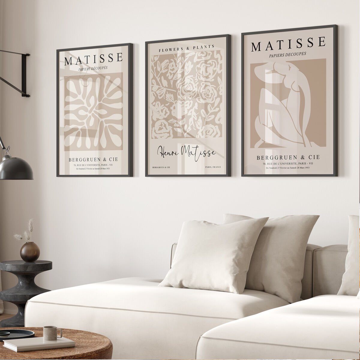Neutral Matisse 3'lü Çerçevesiz Poster