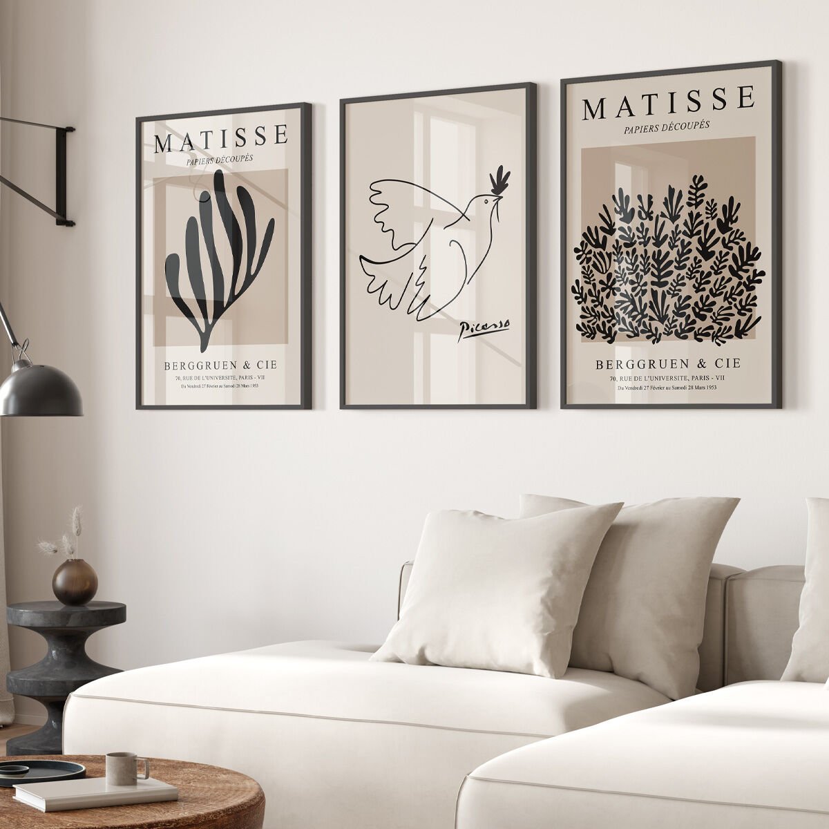 Matisse and Picasso 3'lü Çerçevesiz Poster