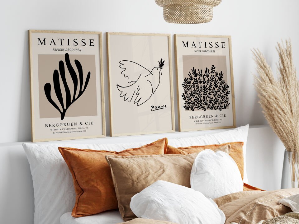 Matisse and Picasso 3'lü Çerçevesiz Poster