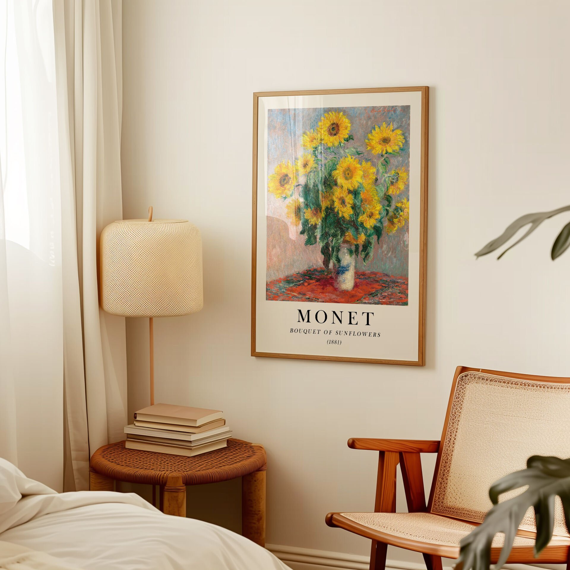 Monet Sunflowers Çerçevesiz Poster