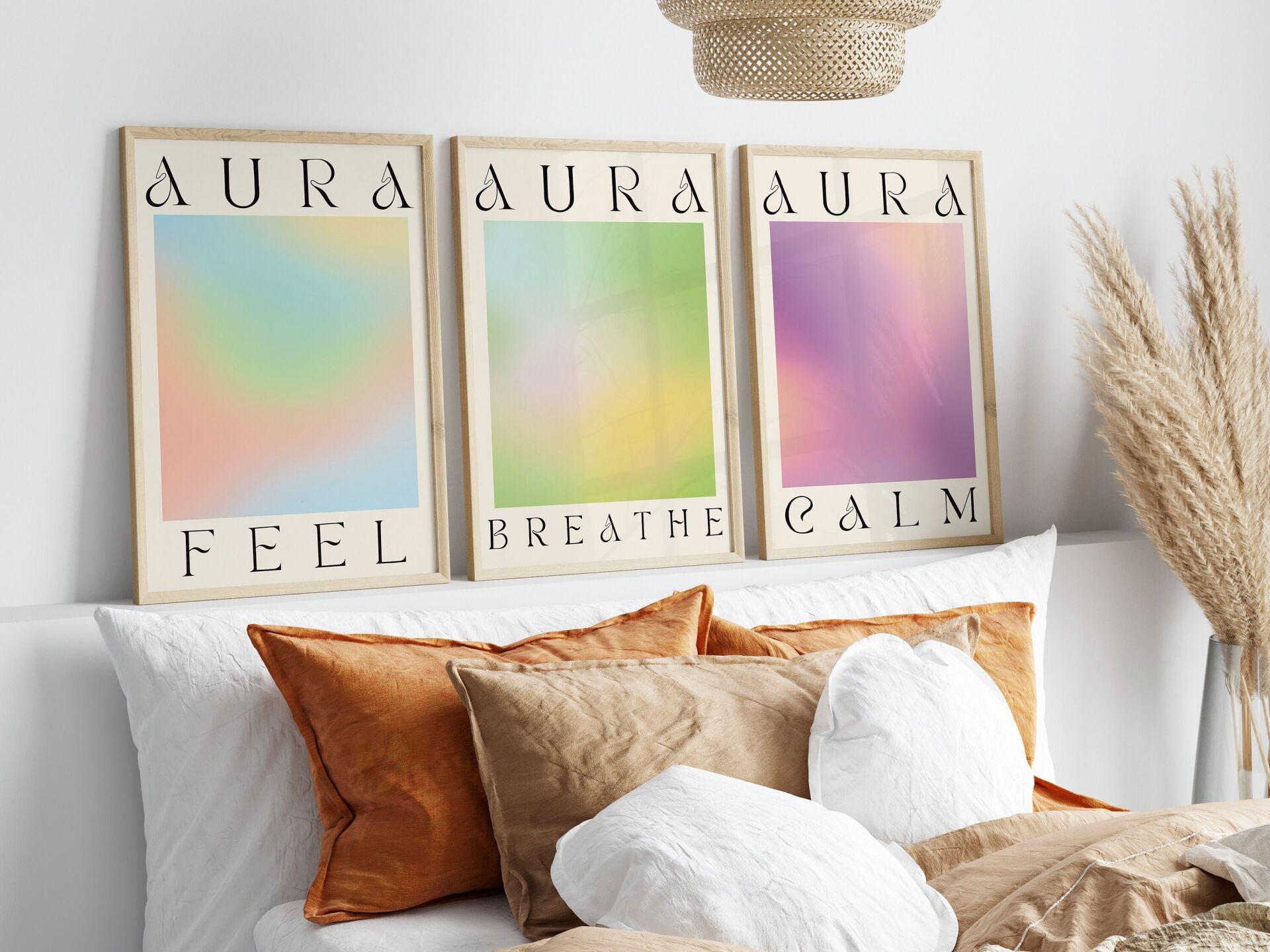 Aura Vibes 3'lü Çerçevesiz Poster