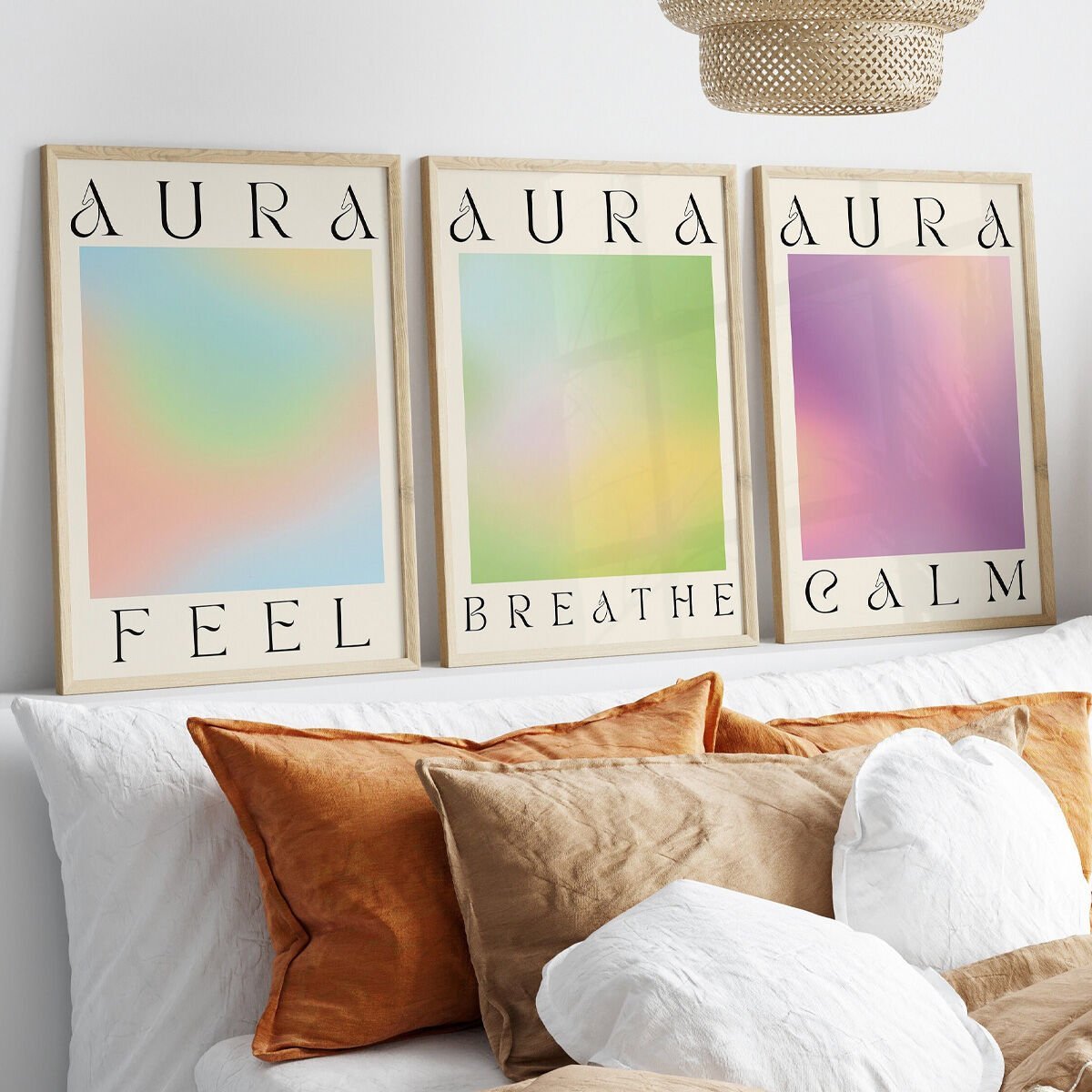 Aura Vibes 3'lü Çerçevesiz Poster
