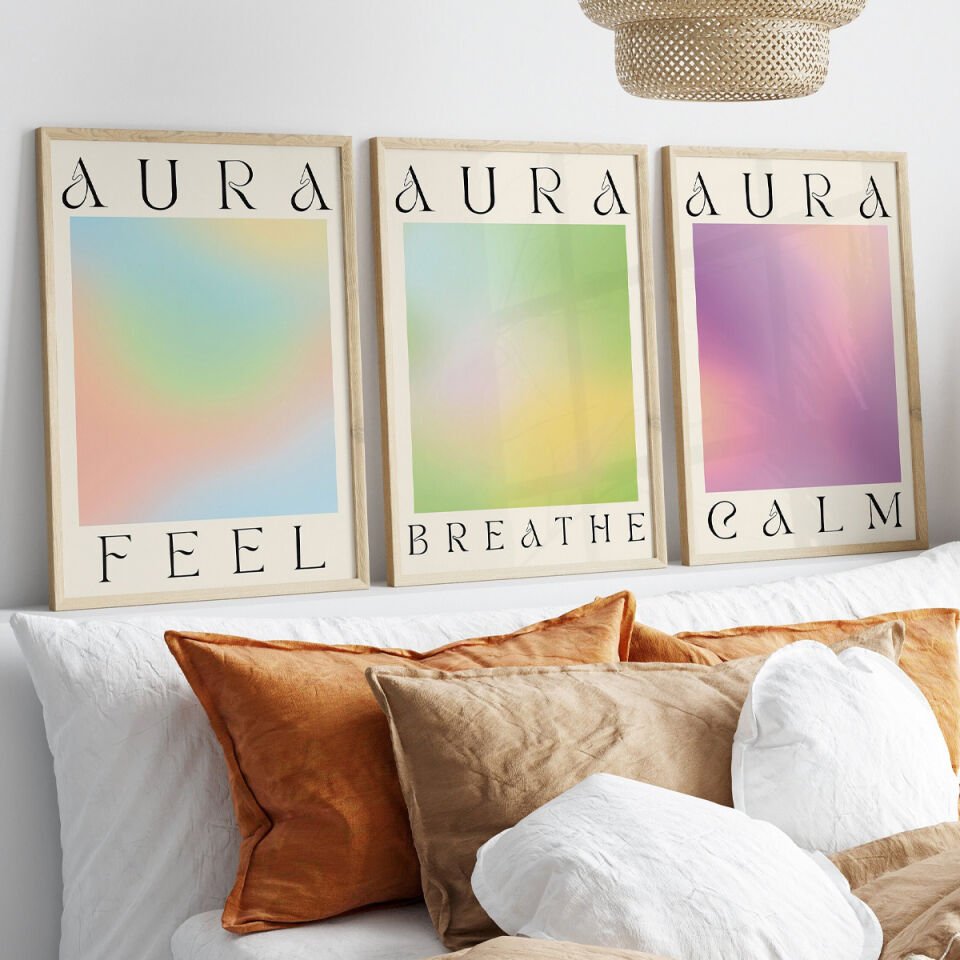 Aura Vibes 3'lü Çerçevesiz Poster