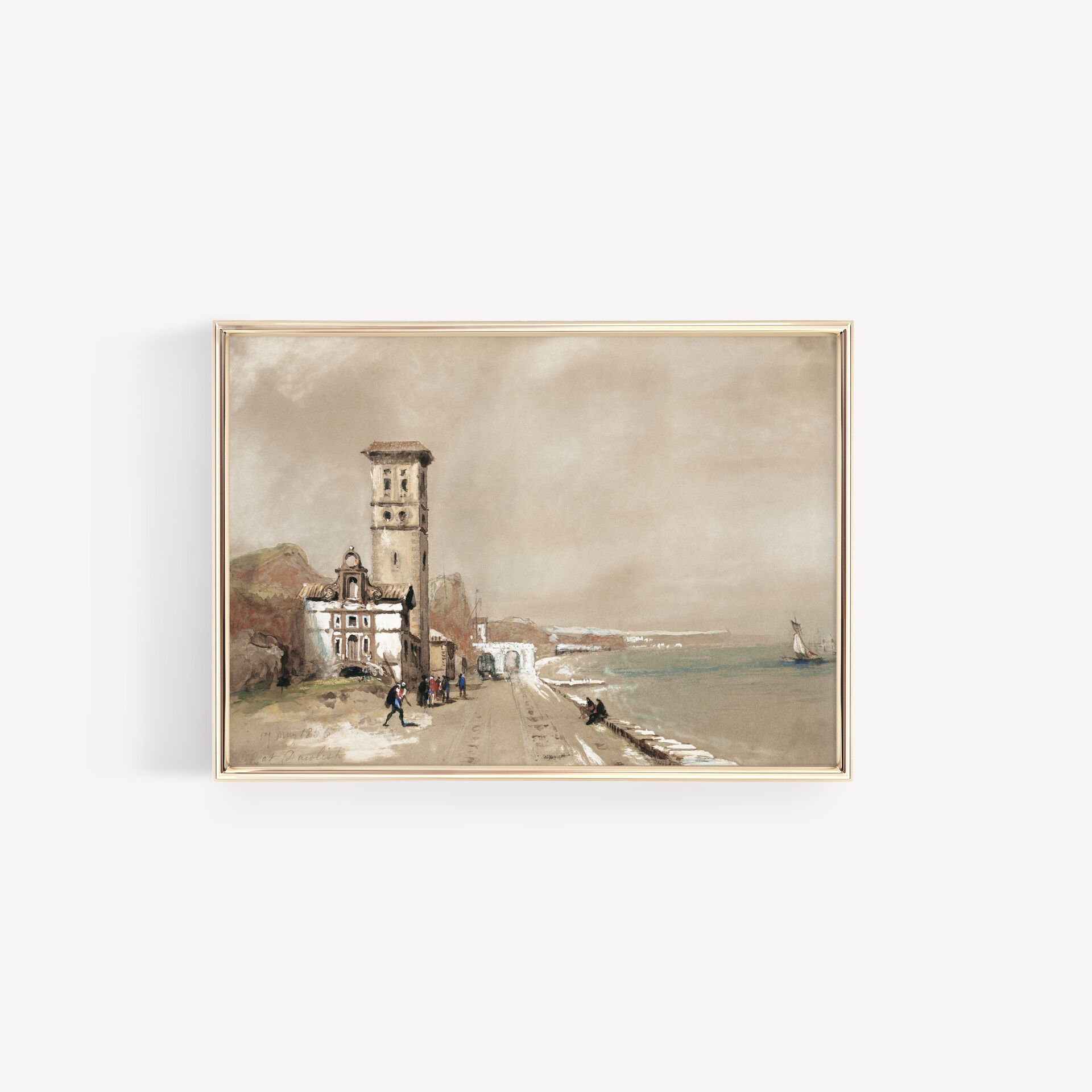 Coastal Tower View Çerçevesiz Poster
