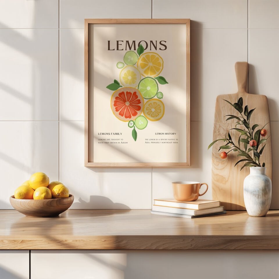Lemons Çerçevesiz Poster