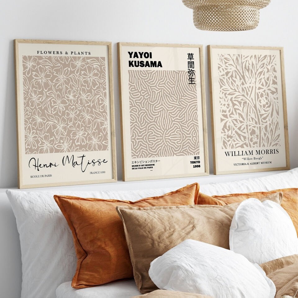 Neutral Exhibiton Art 3'lü Çerçevesiz Poster