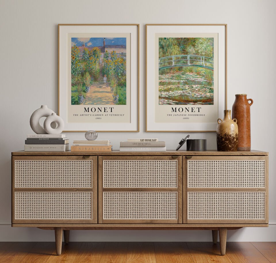 Monet Green Collection 2'li Çerçevesiz Poster