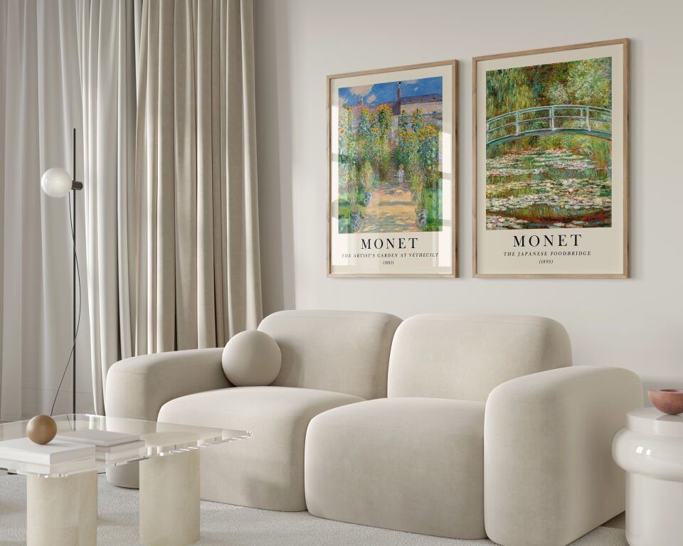 Monet Green Collection 2'li Çerçevesiz Poster