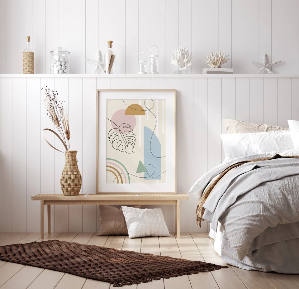 Modern Pastel Art Çerçevesiz Poster Set