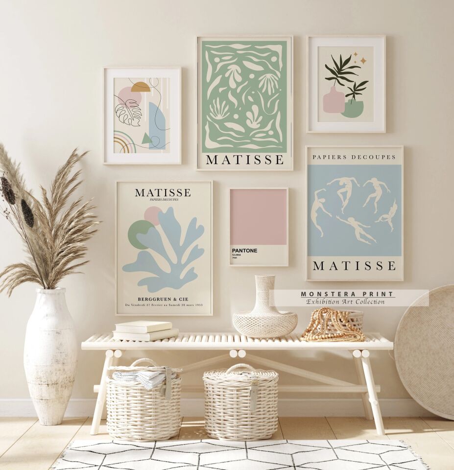 Modern Pastel Art Çerçevesiz Poster Set