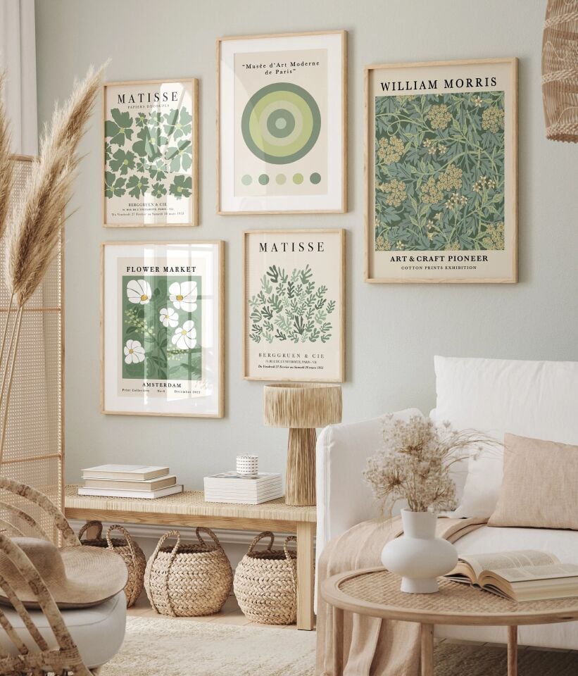 Botanical & Modern Çerçevesiz Poster Set