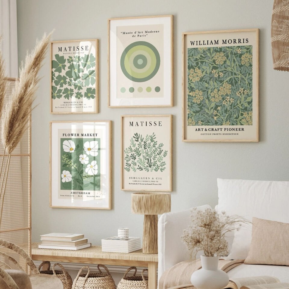 Botanical & Modern Çerçevesiz Poster Set