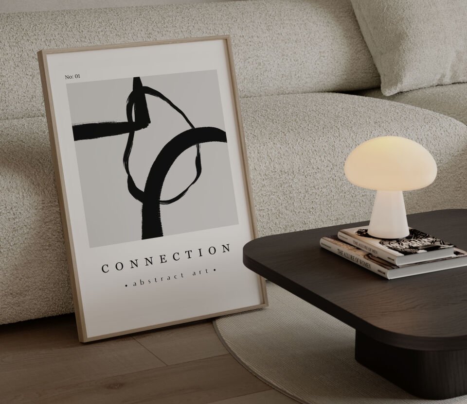 Black And White Çerçevesiz Poster Set