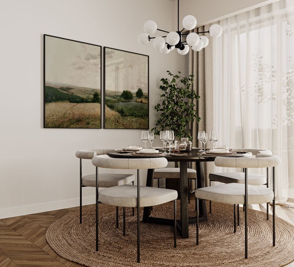 Serene Landscape 2'li Çerçevesiz Poster