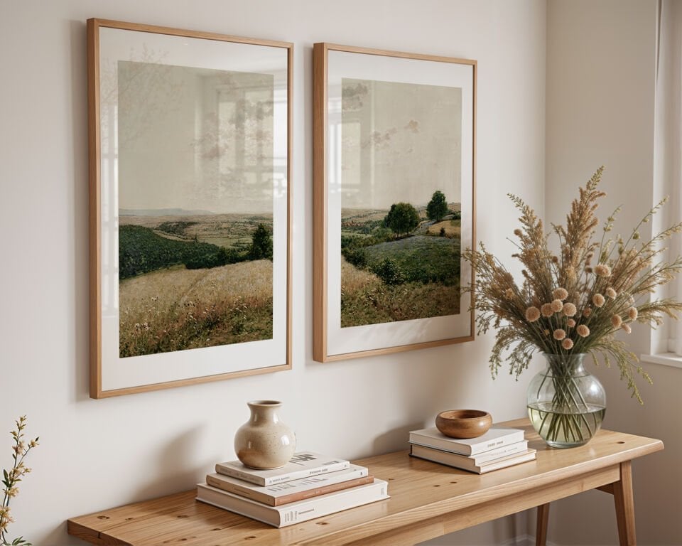 Serene Landscape 2'li Çerçevesiz Poster