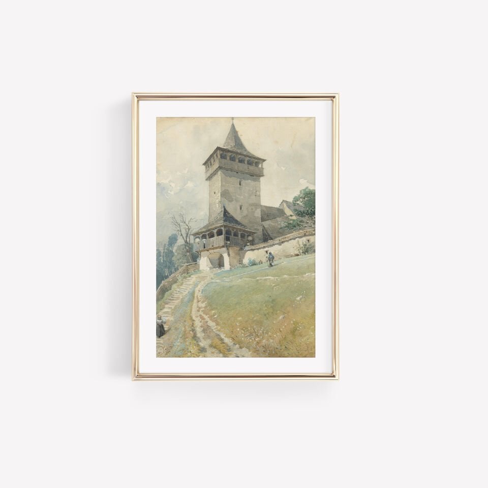 Hilltop Tower Çerçevesiz Poster