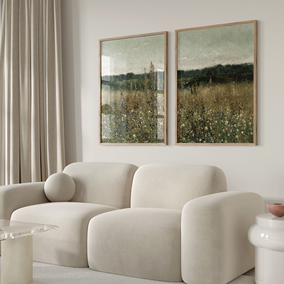 Wildflower Field 2'li Çerçevesiz Poster
