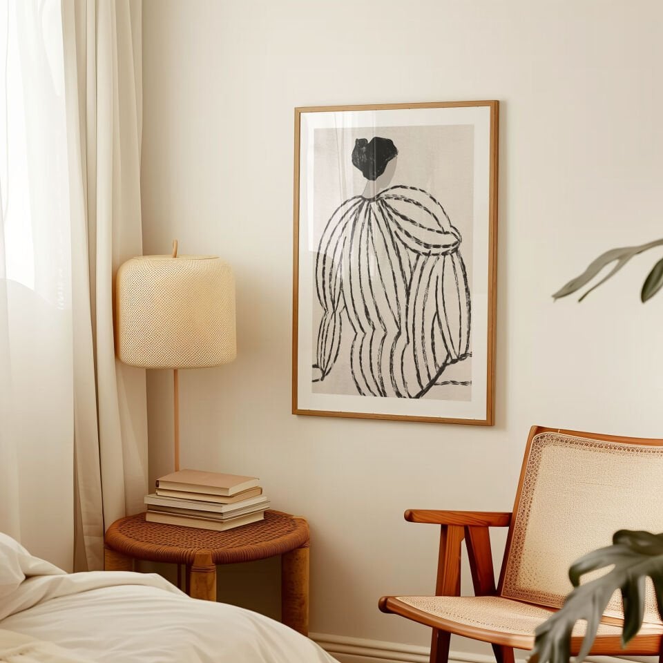 Abstract Female Contour Çerçevesiz Poster
