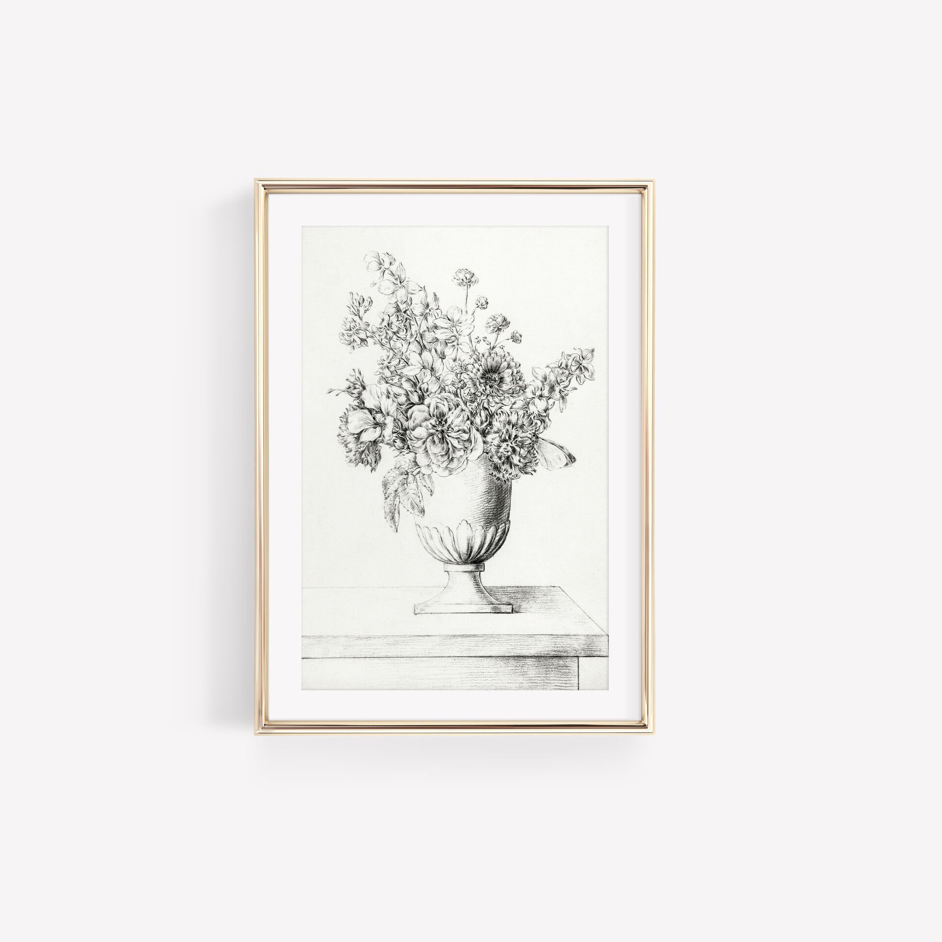 Floral Sketch Çerçevesiz Poster