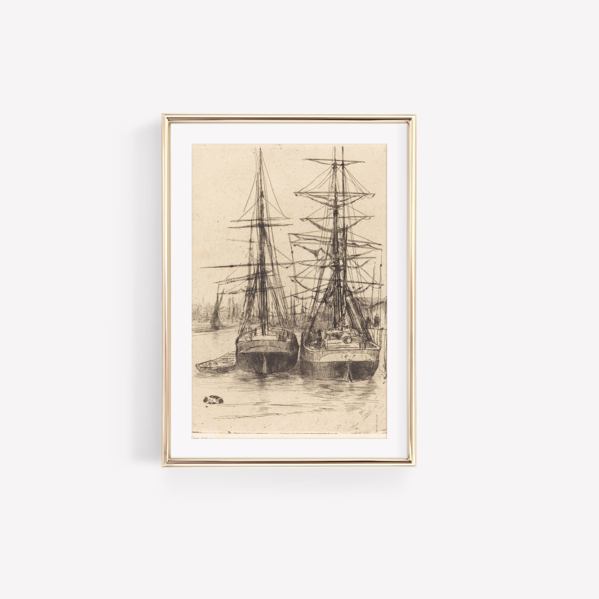 Harbor Ships Çerçevesiz Poster