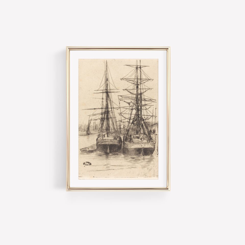Harbor Ships Çerçevesiz Poster