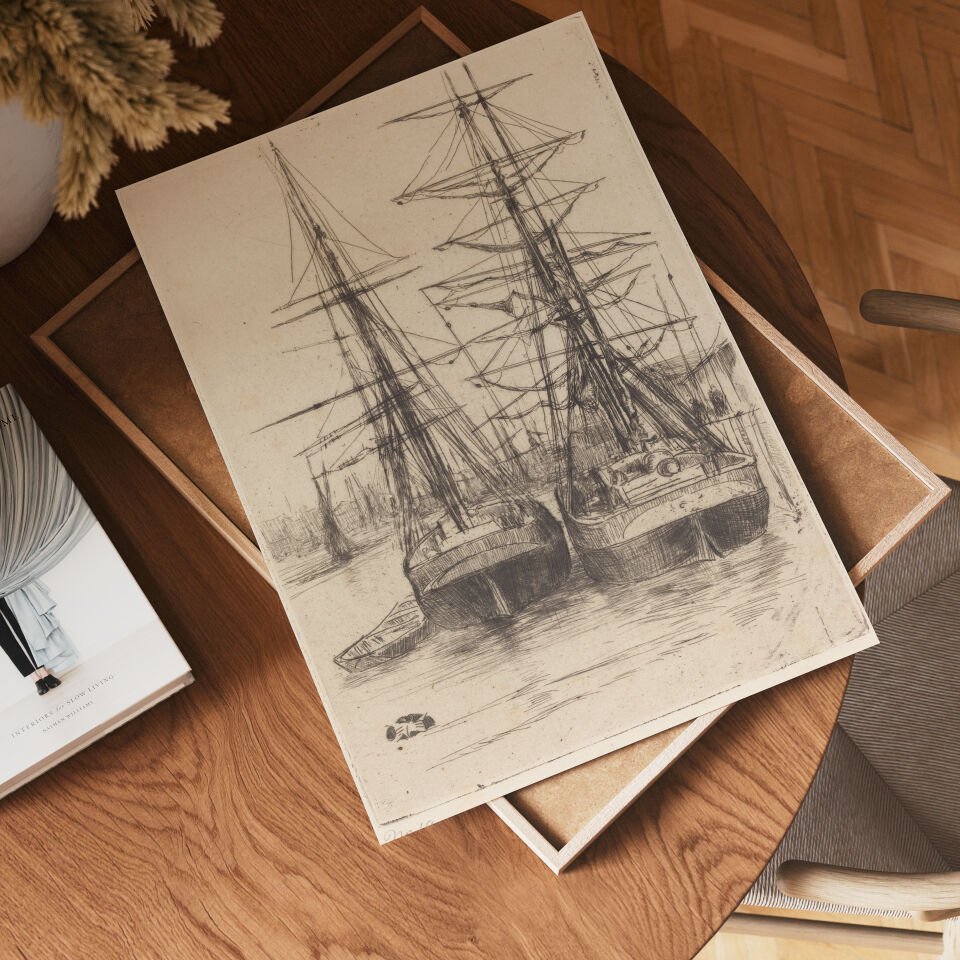 Harbor Ships Çerçevesiz Poster