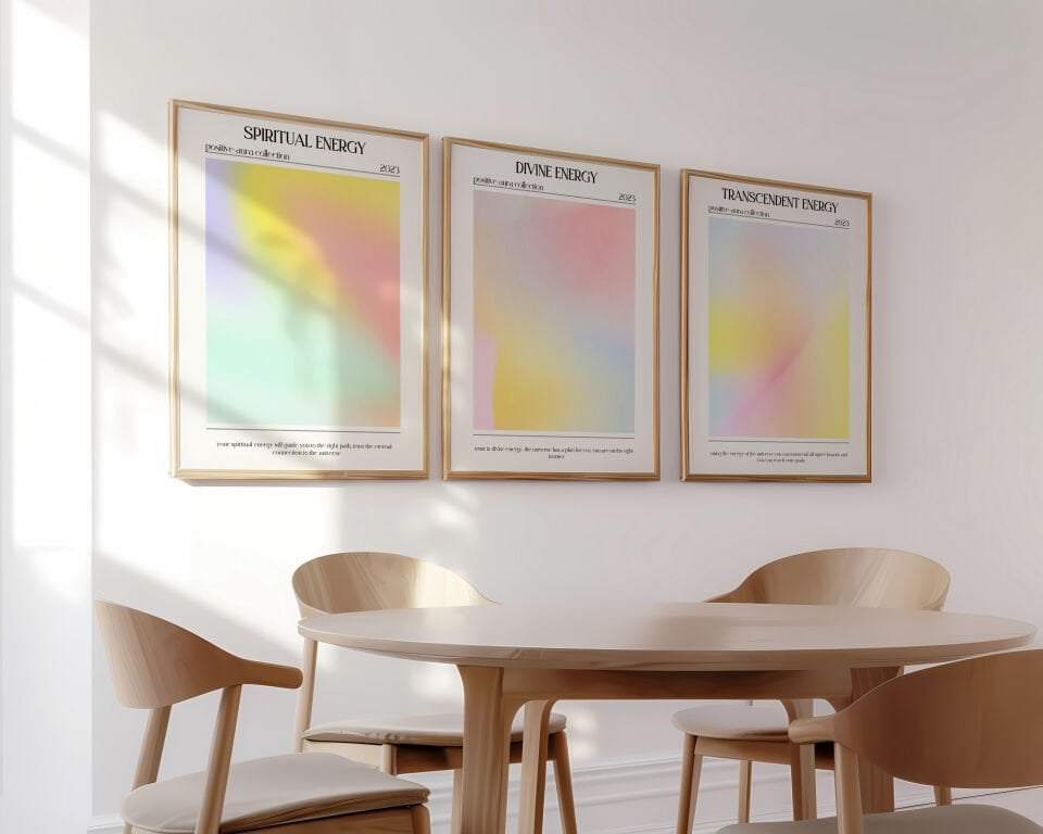 Ethereal Energy 3'lü Çerçevesiz Poster