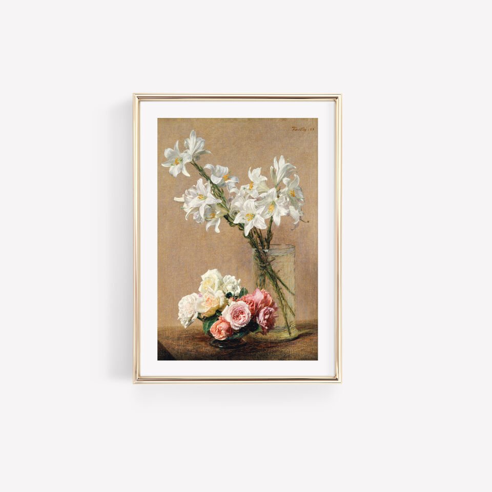 Lilies & Roses Çerçevesiz Poster