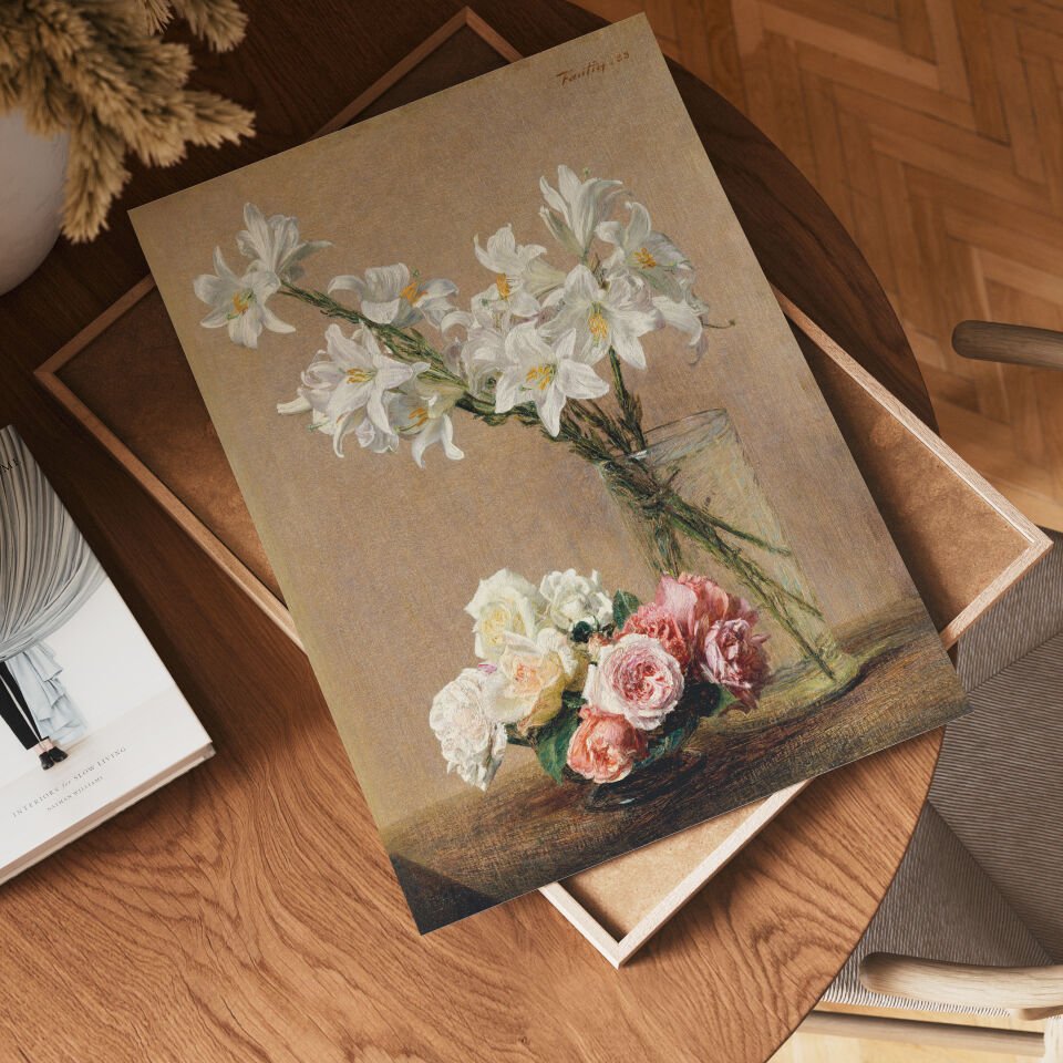 Lilies & Roses Çerçevesiz Poster