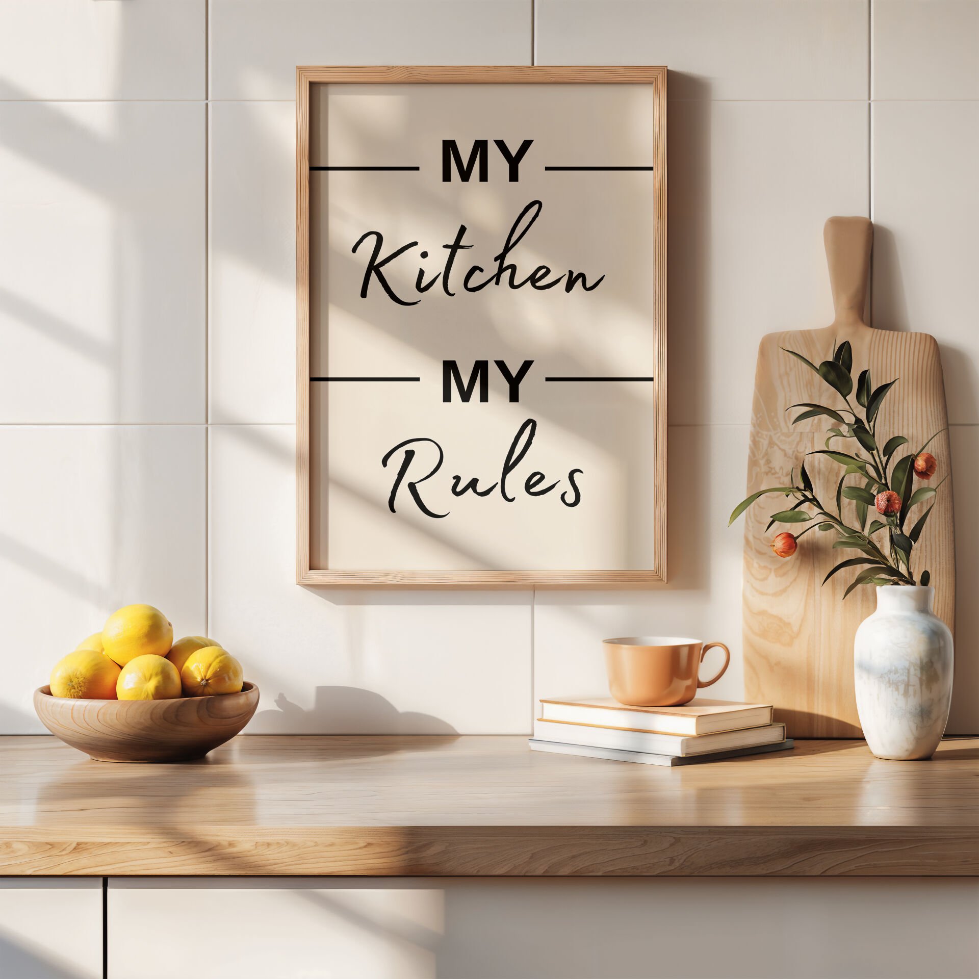 My Kitchen My Rules Çerçevesiz Poster