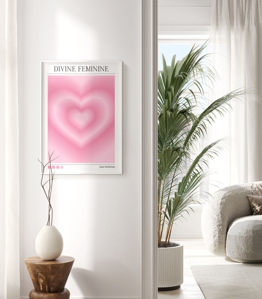 Divine Heart Glow Çerçevesiz Poster