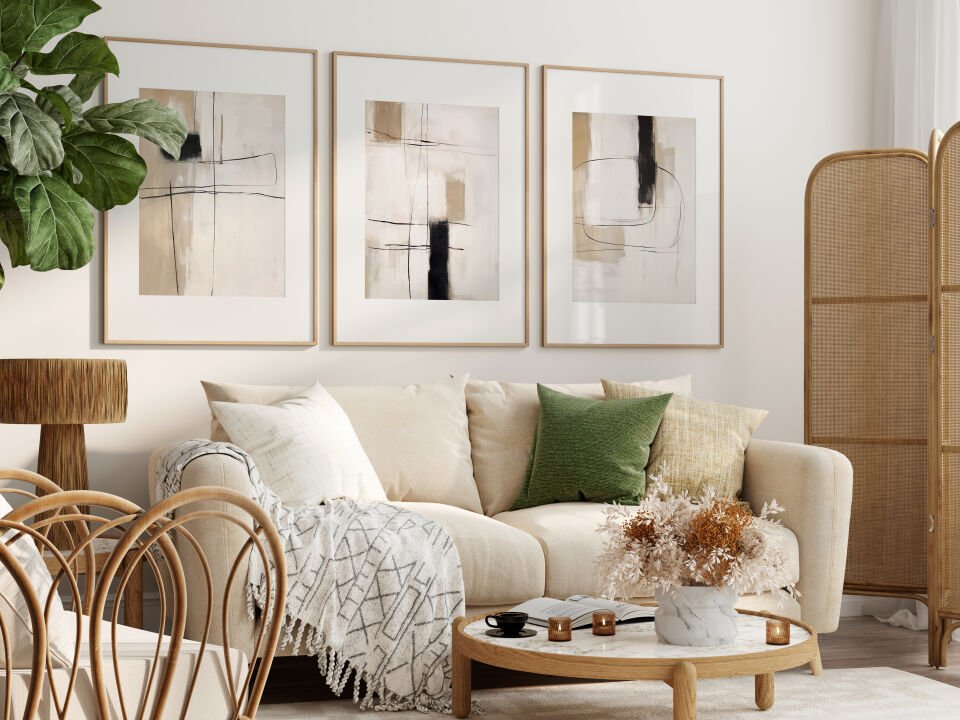 Minimalist Line Art 3'lü Çerçevesiz Poster