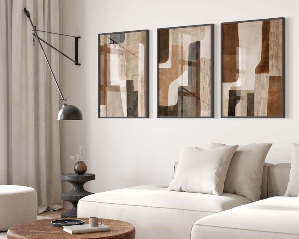 Modern Abstract Nature 3'lü Çerçevesiz Poster