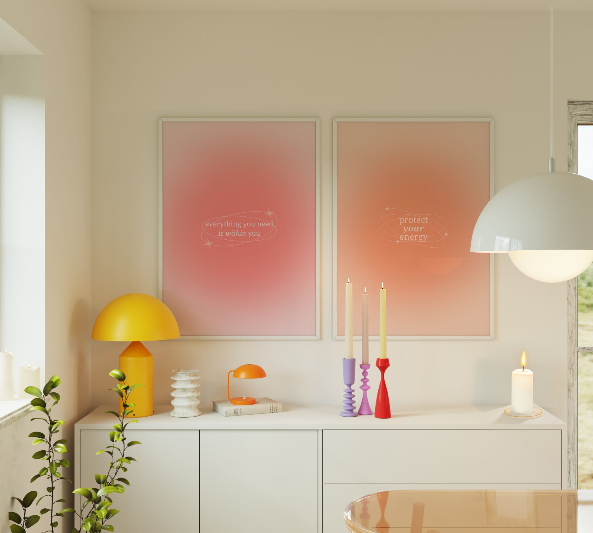 Inner Glow 2'li Çerçevesiz Poster