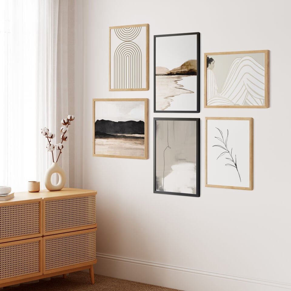 Desert Line Çerçevesiz Poster Set