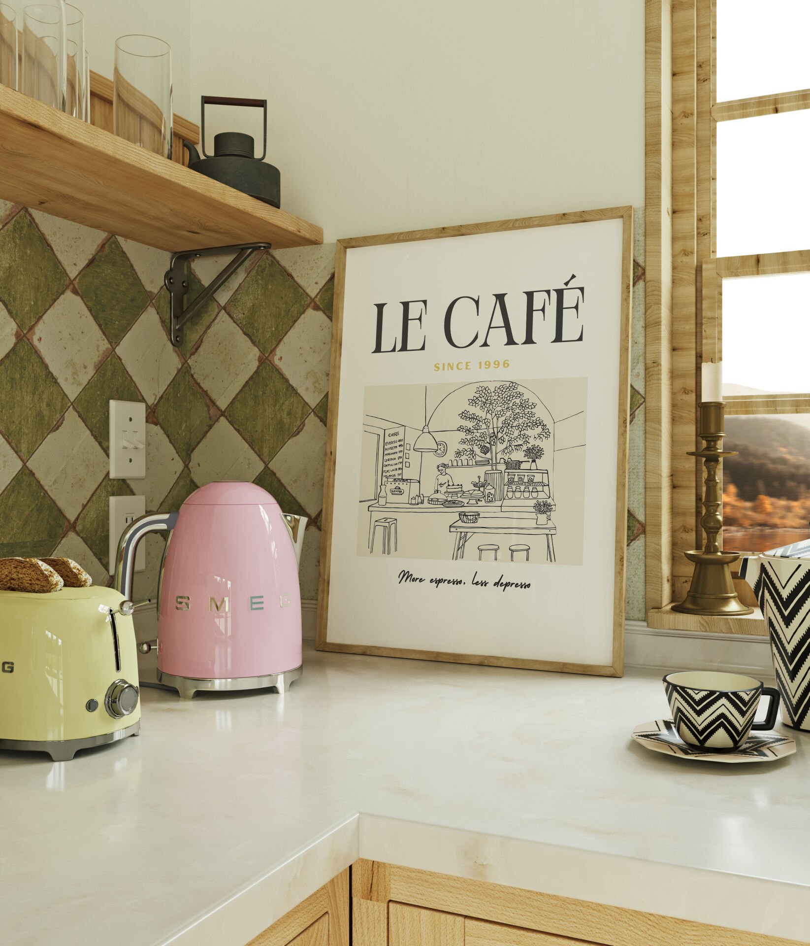 Le Café Çerçevesiz Poster