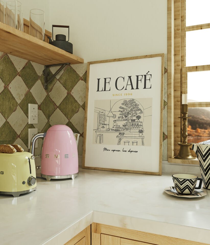 Le Café Çerçevesiz Poster