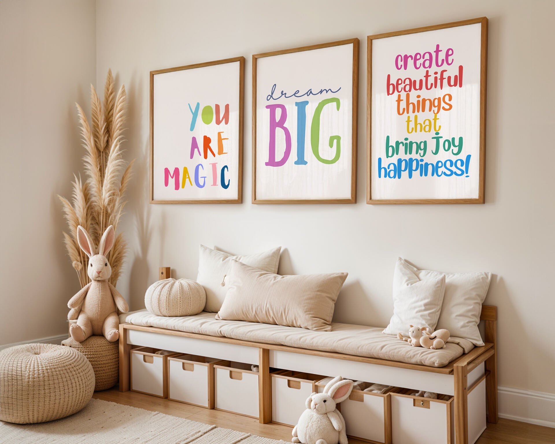 Joyful Words Çerçevesiz Poster Set