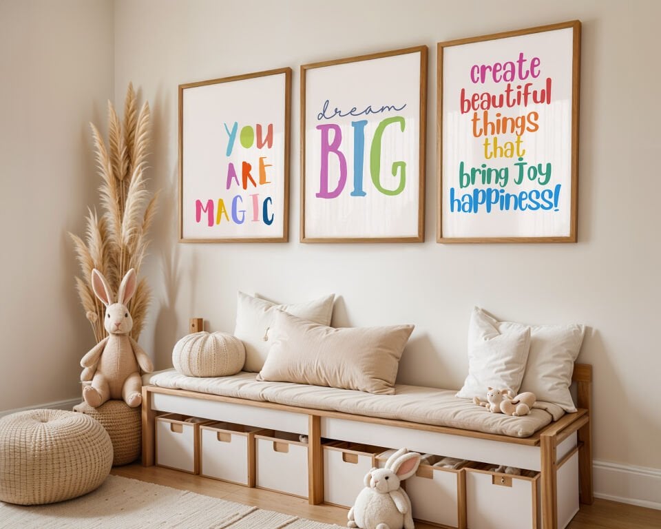 Joyful Words Çerçevesiz Poster Set