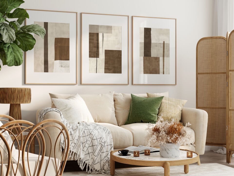 Rustic Modern 3'lü Çerçevesiz Poster