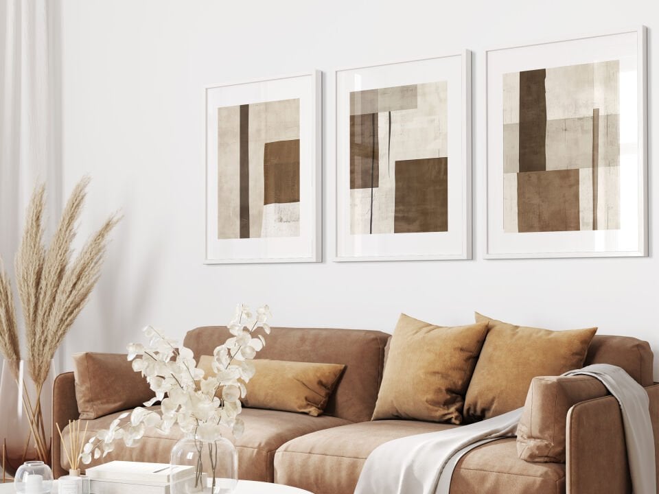 Rustic Modern 3'lü Çerçevesiz Poster