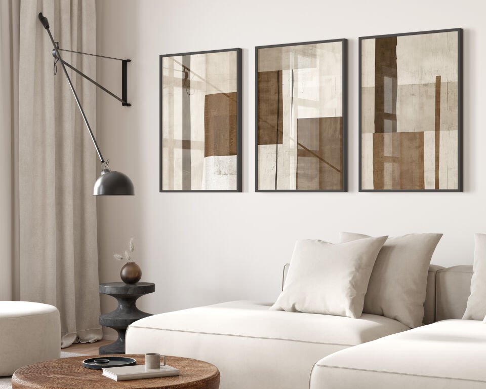 Rustic Modern 3'lü Çerçevesiz Poster