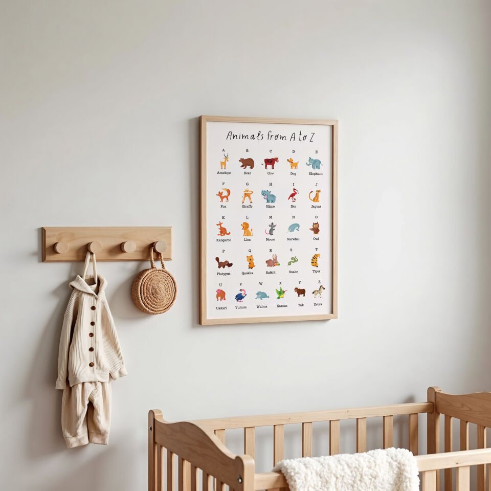 Animals Alphabet Çerçevesiz Poster