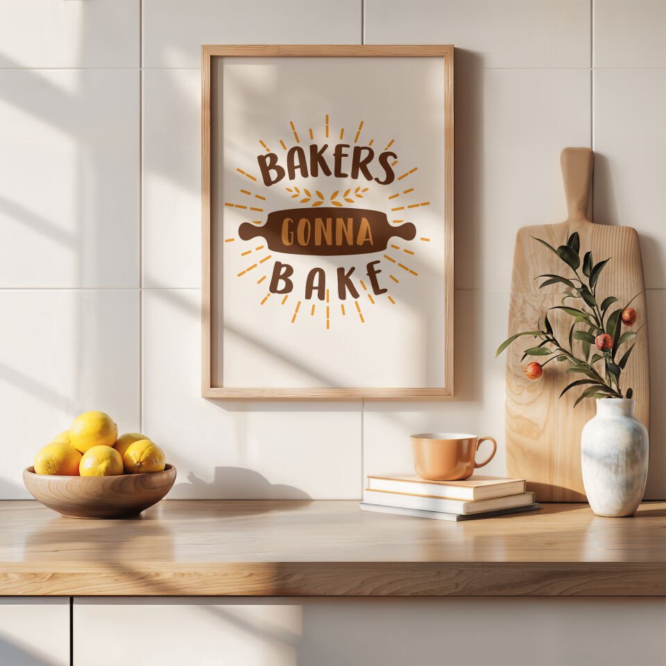 Bakers gonna bake çerçevesiz poster